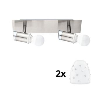 Eglo - LED spotlámpa MY CHOICE 2xE14/4W/230V króm/fehér 1xEG31107+2xEG94749 kép