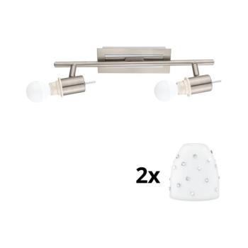 Eglo - LED spotlámpa MY CHOICE 2xE14/4W/230V króm/fehér 1xEG31126+2xEG94749 kép