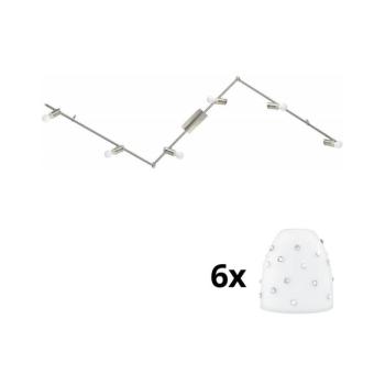 Eglo - LED spotlámpa MY CHOICE 6xE14/4W/230V króm/fehér 1xEG31112+6xEG94749 kép