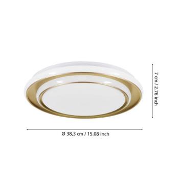 EGLO MOSCHETTA LED mennyezeti világítás, arany színű, Ø 40 cm, CCT kép