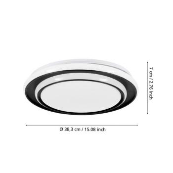 EGLO MOSCHETTA LED mennyezeti világítás, fekete, Ø 40 cm, CCT kép