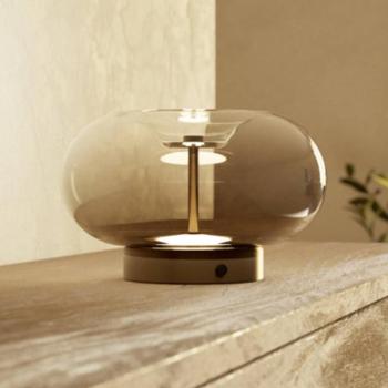 EGLO OPTICA 1 LED asztali világítás, bronz/barna, Ø 25 cm, CCT kép