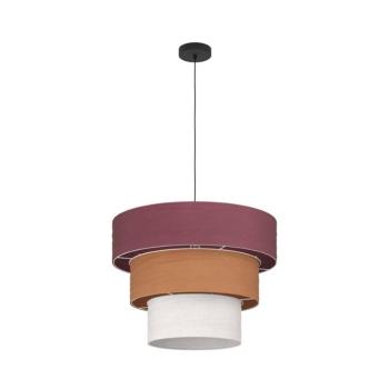 EGLO PAROGNO lógó lámpa, piros/narancssárga/fehér, Ø 60 cm, textil, E27 kép