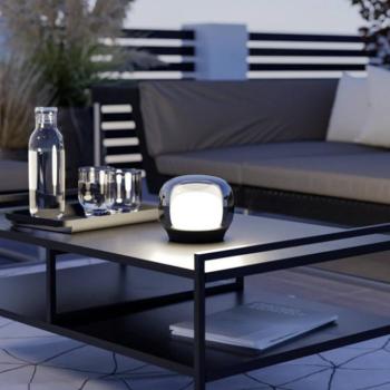 EGLO STROVE LED tölthető asztali világítás, szürke, magasság 13 cm, IP44, kép