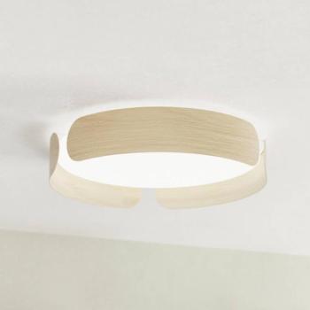 EGLO VALCASOTTO LED mennyezeti világítás, fa, Ø 37 cm, 3 000 K kép
