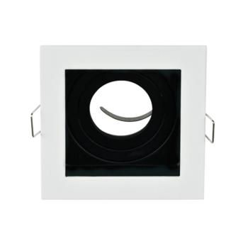 EL-110SQ1 SQ. RECESSED DOWNLIGHT GU10 WHITE & BLACK kép