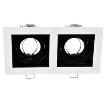 EL-110SQ2 SQ. RECESSED DOWNLIGHT GU10 WHITE & BLACK kép