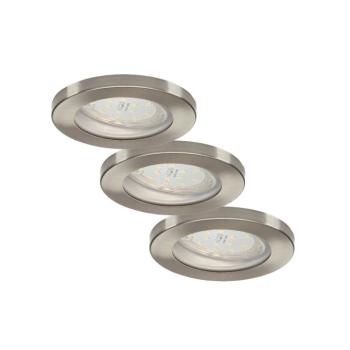 ELC Delfan LED süllyesztett lámpák, 3 darab, ezüst kép