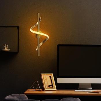 Elegáns arany fali lámpa, fém ház, 16 x 41 x 25 cm | SMD LED 11W 3000K | Stílusos világítás a modern lakberendezéshez, IP20 besorolású, tartós fém alaplap, tökéletes nappali és hálószoba hangulathoz kép