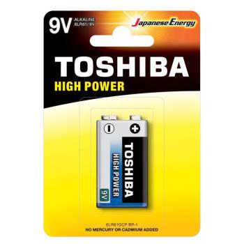 Elem 6LR61 , 9 Volt , 1 darab , tartós , elem , High Power , TOSHIBA kép