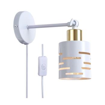 ELEN fali spotlámpa kapcsolóval 1xE27/35W/230V fehér/arany ELEN WALL LIGHT WITH CS WHITE kép