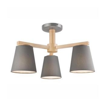 ELLIE 3xE27/60W/230V szürke/bükk mennyezeti lámpa LM-3.113 GREY kép
