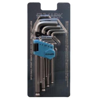 ELMARK 9KAPCS BALL POINT INNER HEX KULCS SZETT 170mm HOSSZÚ KART kép