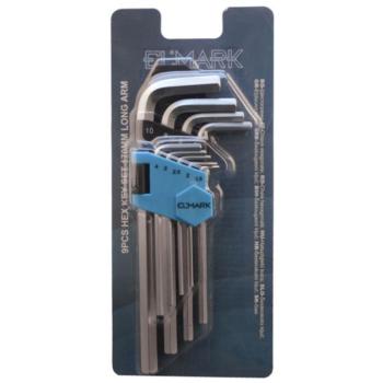 ELMARK 9KCS HEX KULCS SZETT 170mm HOSSZÚ KAROS KÉSZLET kép