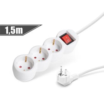 Elosztó 3-as kapcsolós 3×1,0 mm – 1,5m kép