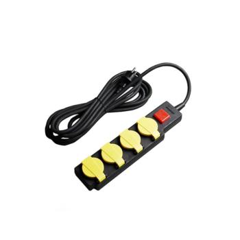 Elosztó 4 db ip44-es foglalattal + be/ki gomb, 4x Német foglalat, Optonica, 7613 kép