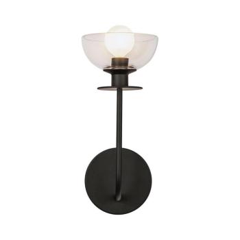 Elstead Alora Mood ALM-SYLVIA-1WB-BK-CL - Fali lámpa SYLVIA 1xE14/40W/230V fekete ALM-SYLVIA-1WB-BK-CL kép