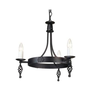 Elstead BY3-BLACK - Csillár láncon BELFRY 3xE14/60W/230V BY3-BLACK kép