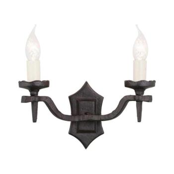 Elstead RY2B-BLACK - Fali lámpa RECTORY 2xE14/60W/230V RY2B-BLACK kép