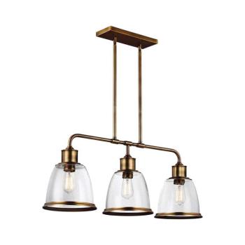 Elstead Feiss FE-HOBSON-3P-AB - Rúdon függesztett HOBSON csillár 3xE27/60W/230V bronz FE-HOBSON-3P-AB kép