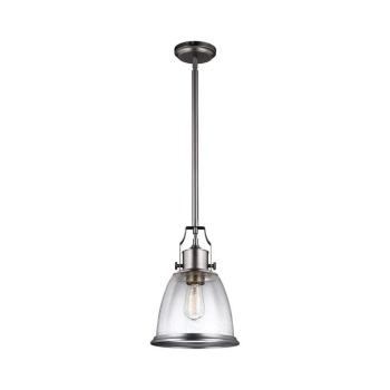 Elstead Feiss FE-HOBSON-P-M-SN - Csillár rúdon HOBSON 1xE27/60W/230V ezüst FE-HOBSON-P-M-SN kép