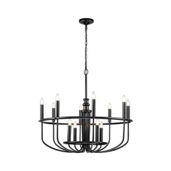 Elstead Kichler KL-CAPITOL-HILL12-BLK-Láncos csillár CAPITOL HILL 12xE14/40W/230V fekete KL-CAPITOL-HILL12-BLK kép