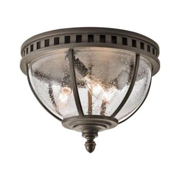 Elstead Kichler - Kültéri mennyezeti lámpa HALLERON 3xE14/40W/230V IP44 antracit KL-HALLERON-F kép
