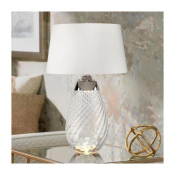 Elstead LENA-TL-L-SMOKE-OWSS - LED Asztali lámpa LENA 1xE27/40W/230V 74 cm fehér LENA-TL-L-SMOKE-OWSS kép