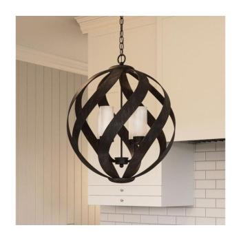 Elstead Quintiesse QN-BLACKSMITH-4P-OBK -Kültéri csillár BLACKSMITH 4xE14/40W/230V IP44 fekete QN-BLACKSMITH-4P-OBK