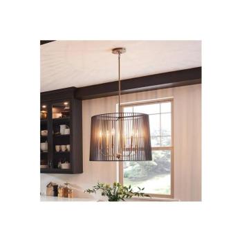 Elstead Quintiesse QN-LINARA-6P-BK - LINARA rudas csillár 6xE14/60W/230V fekete/arany QN-LINARA-6P-BK