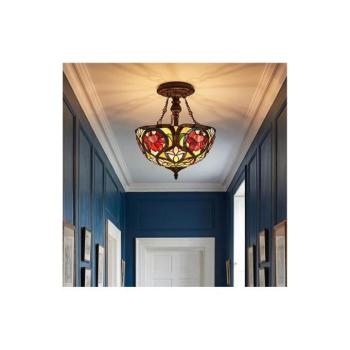 Elstead Quoizel QZ-LARISSA-SF - Elegáns Tiffany LARISSA felületre szerelt csillár 2xE27/60W/230V QZ-LARISSA-SF kép