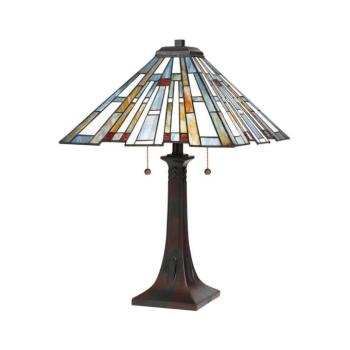Elstead Quoizel QZ-MAYBECK-TL - Tiffany MAYBECK asztali lámpa 2xE27/60W/230V QZ-MAYBECK-TL kép