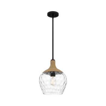 Elstead Quoizel QZ-ROYER-1P-MBK - Csillár rúdon ROYER 1xE27/60W/230V átm. 30,2 cm QZ-ROYER-1P-MBK kép