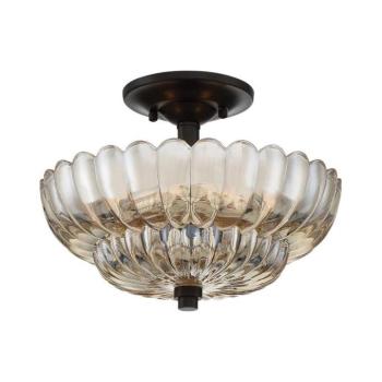 Elstead Quoizel QZ-WHITECAP-SF-S - Mennyezeti lámpa WHITECAP 3xE14/40W/230V átm. 29,7 cm QZ-WHITECAP-SF-S kép