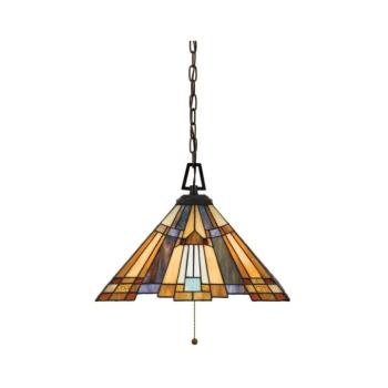 Elstead QZ-INGLENOOK-P-A - Tiffany INGLENOOK láncos csillár 3xE27/60W/230V QZ-INGLENOOK-P-A