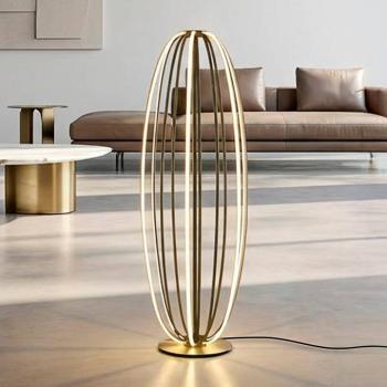 Elvara LED álló lámpa, bronzszínű, magasság 108 cm, fém kép