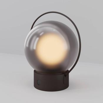 Elyra LED tölthető asztali világítás, barna, magasság 20 cm, IP54, kép