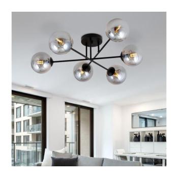 EMIBIG ROMA felületre szerelt csillár 6xE14/10W/230V fekete/füstszínű 1245/6 kép