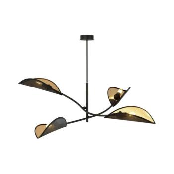 EMIBIG Csillár rúdon LOTUS 4xE14/10W/230V fekete/arany 1106/4 kép