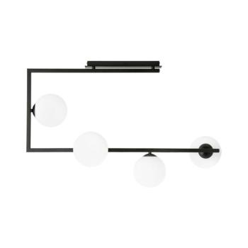 EMIBIG Csillár rúdon SOMA 4xE14/10W/230V fekete/fehér 1291/4 kép