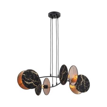 EMIBIG Csillár zsinóron MOTIF 4xE27/15W/230V fekete/arany 1327/4 kép