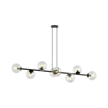 EMIBIG Csillár zsinóron ROSSI 8xE14/10W/230V fekete/átlátszó 874/8 kép