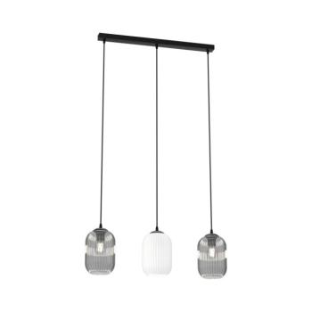 EMIBIG Csillár zsinóron VERDI 3xE27/15W/230V fekete/szürke/fehér 1436/3 kép