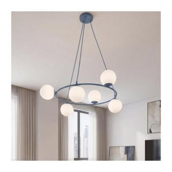 EMIBIG Kábelcsillár AZURA 6xE14/10W/230V kék/fehér 1830/6 kép