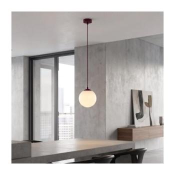 EMIBIG Kábelre függesztett csillár COSMO 1xE14/10W/230V, átmérő 14 cm, piros/fehér 1789/1 kép