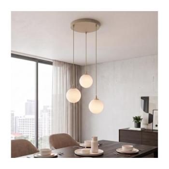 EMIBIG Kábelre szerelt függőlámpa COSMO 3xE14/10W/230V Ø 40 cm bézs/fehér 1790/3PREM kép