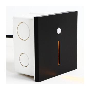 Emithor - LED lépcsővilágítás érzékelővel LINE LED/1W/230V fekete kép
