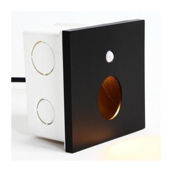 Emithor - LED lépcsővilágítás érzékelővel OLIVE LED/1W/230V fekete kép