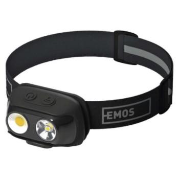 EMOS COB LED Fejlámpa tölthető P3542, 500lm, 130m, Li-pol 1200mAh kép