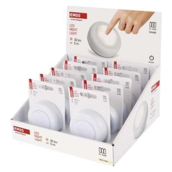 EMOS LED éjjeli fény 4LED 3× AAA 10 db, display box, 30, Meleg fehér, P4722 kép